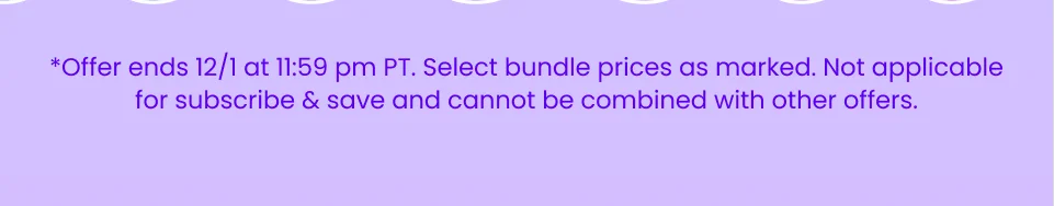 Offer ends 12/1 at 11:59 pm PT