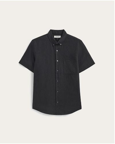[Image]The Classic Short-Sleeve Shirt in Linen | Black