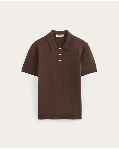 [Image] The No-Sweat Ribbed Polo | Dark Mahogany