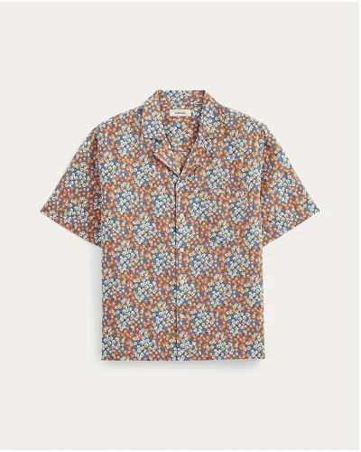 [Image]The Textured Resort Shirt | Soft Cobalt Floral