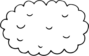 A line drawing of a cloud