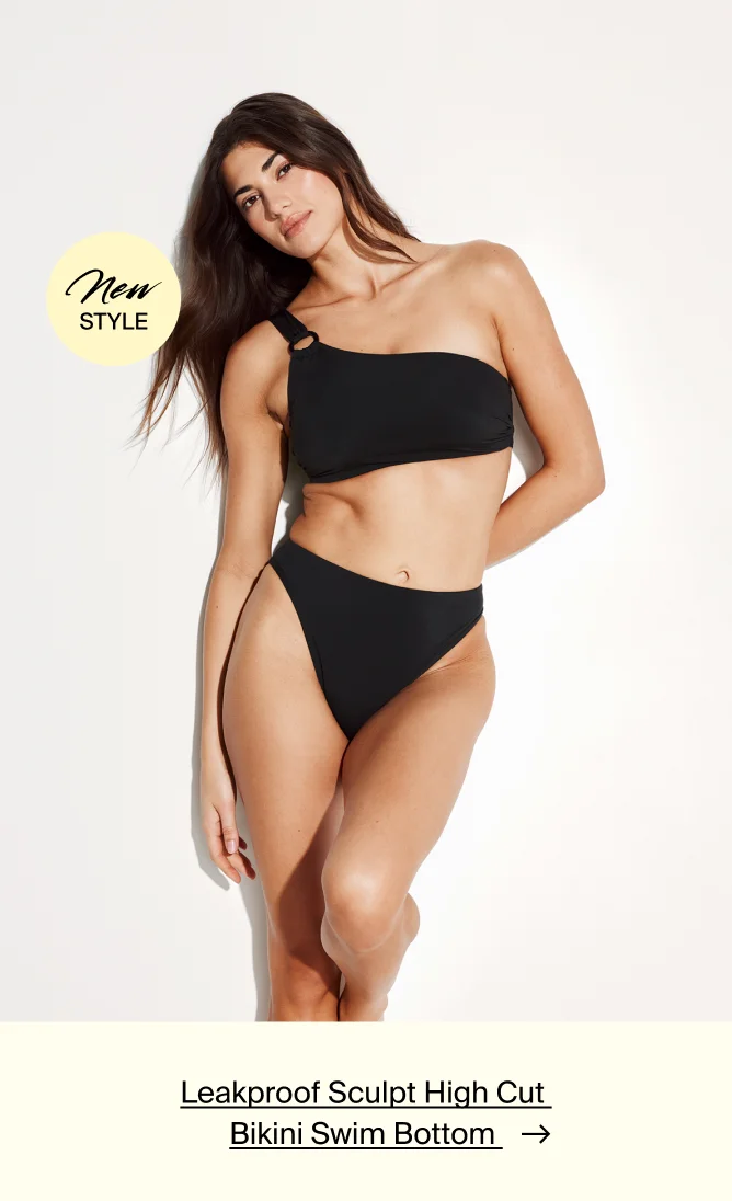 NEW STYLE! Leakproof Sculpt High Cut Bikini Swim Bottom.