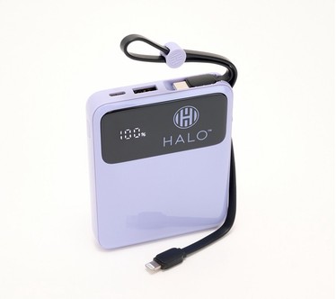 HALO 5,000mAh Power Bank w/ Built-In Cables