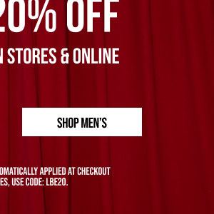 Email Exclusive Extra 20% off Shop Men's