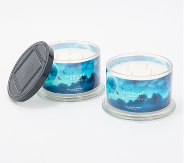 HomeWorx by Slatkin + Co. S/2 Midnight Moon 18oz Candles