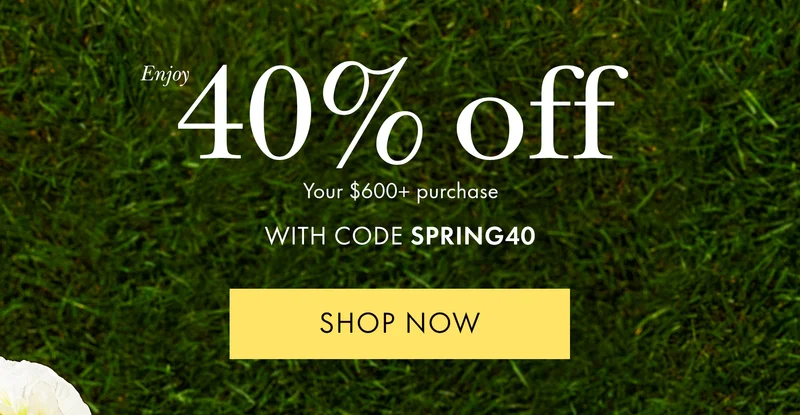 Enjoy 40% off Your $600+ purchase With Code discount code