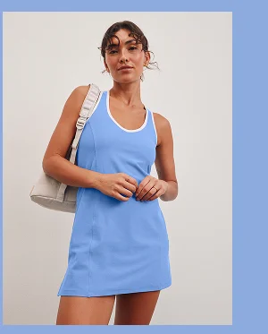Spacedye Starting Line Dress in Flower Blue Heather