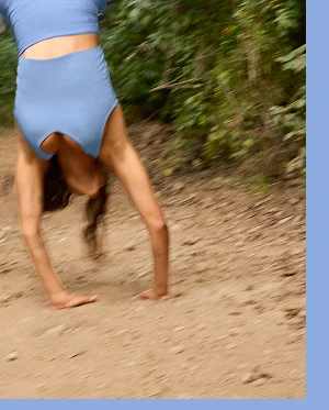 Spacedye Good Day Cropped Tank in Flower Blue Heather
