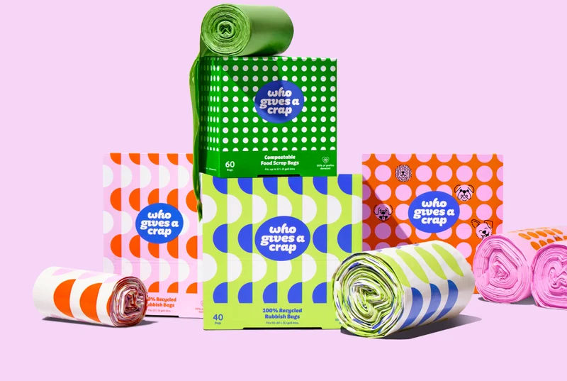 Image: 100% Compostable Food Scrap Bags, 100% Recycled Trash Bags and 100% Recycled Poo Bags