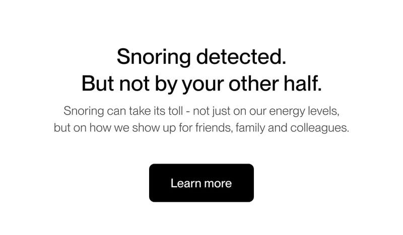 Snoring detected, but not by your other half