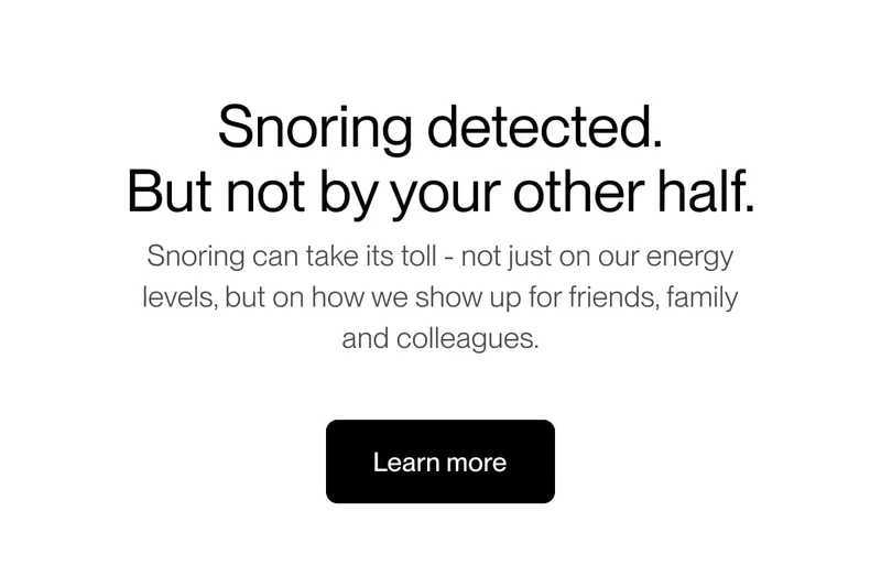 Snoring detected, but not by your other half