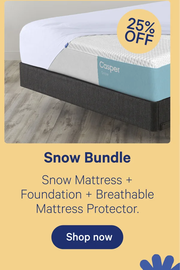 Snow Bundle; Snow Mattress + Foundation + Breathable Mattress Protector.