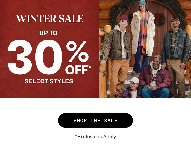 Winter Sale. Up to 30% off select styles. Shop the sale.
