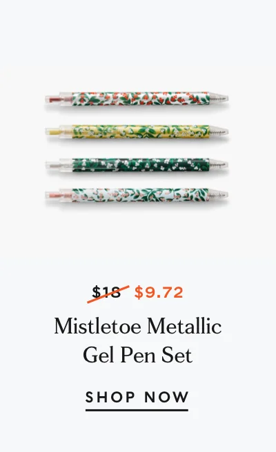 Mistletoe Metallic Gel Pen Set