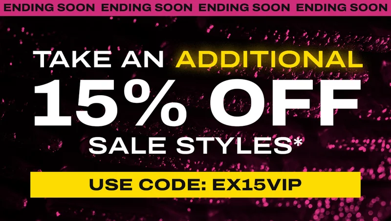 Take an extra 15% off sale styles