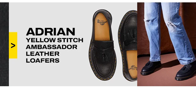 Adrian Yellow Stitch Ambassador Leather Loafers