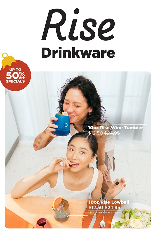 Rise Drinkware 50% Off