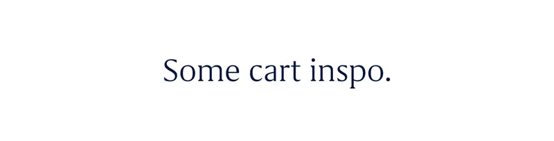 Some cart inspo.