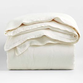 New Natural Linen Warm White Duvet Cover