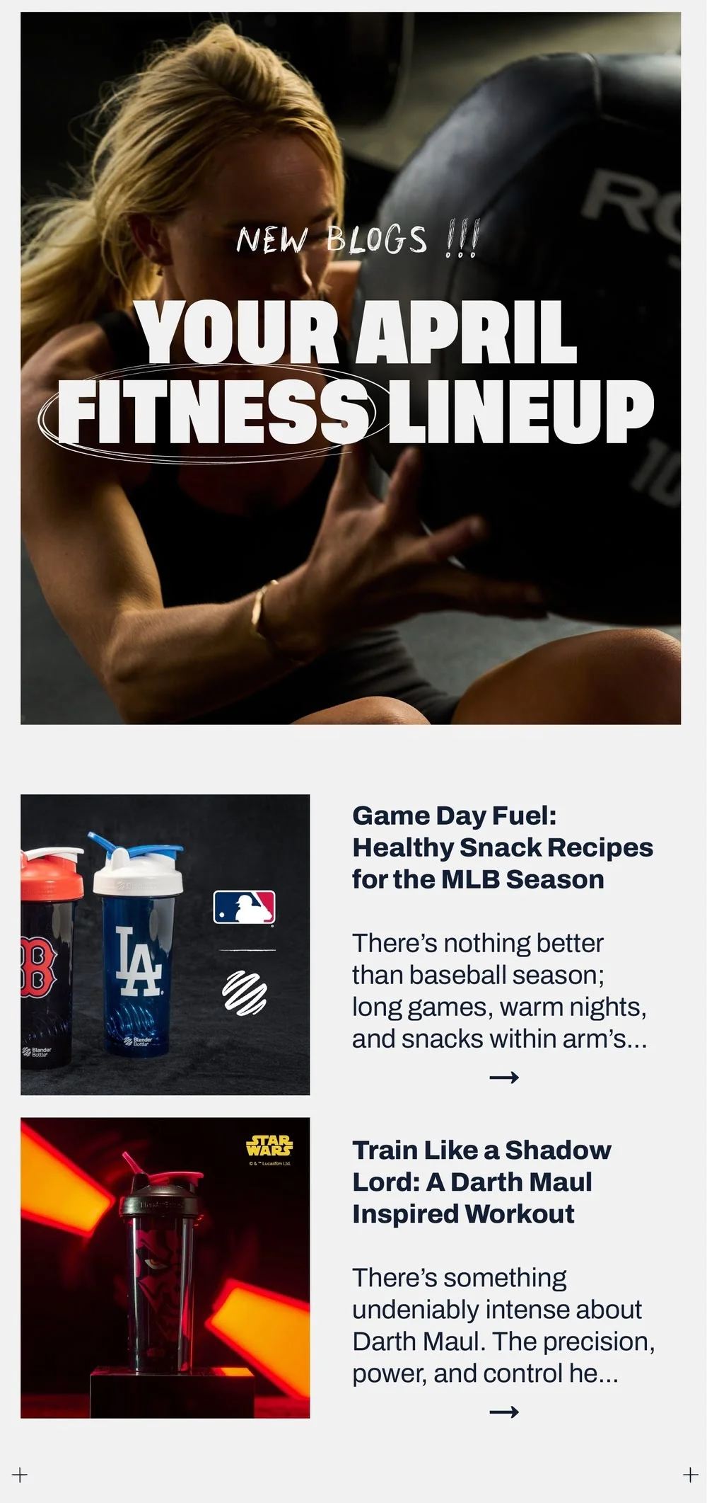 Read the new BlenderBottle blogs and get new workouts, recipes to help you push forward.
