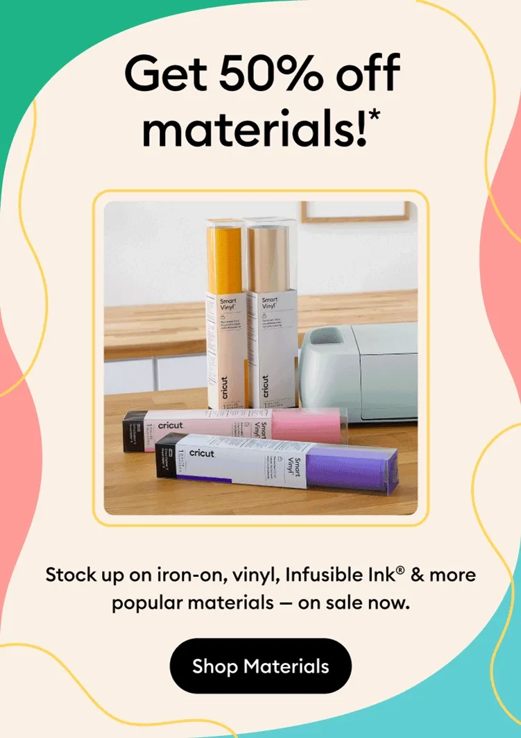 Get 50% off materials.