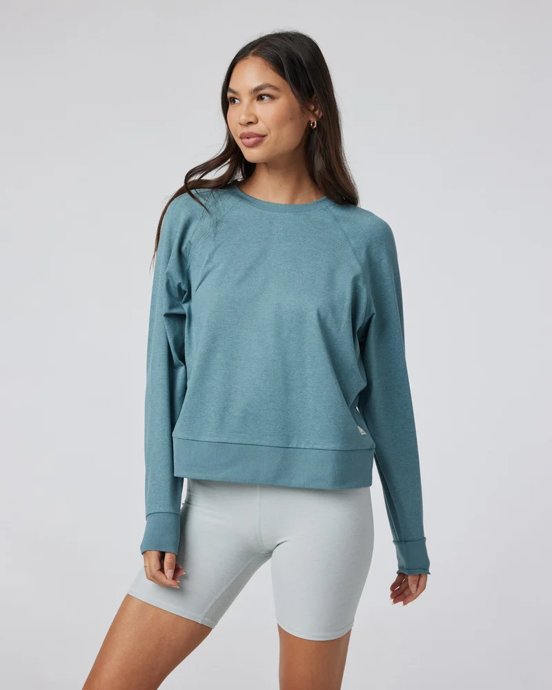 Image of Long Sleeve Halo Crew | Iron Heather