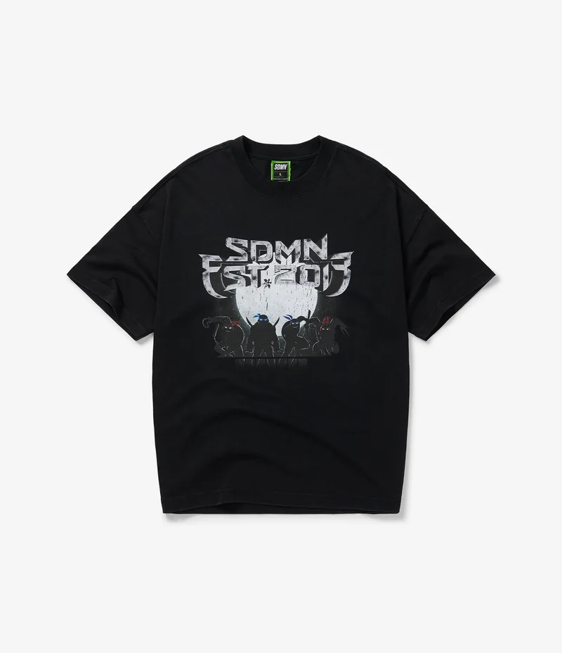 SDMN x TMNT SILHOUETTE T-SHIRT - BLACK