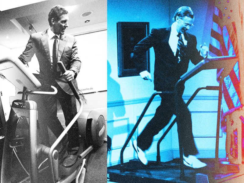 Image may contain: elliptical vs treadmill, ​Ralf Möller, Adult, Person, Clothing, Formal Wear, Suit, Face, and Head