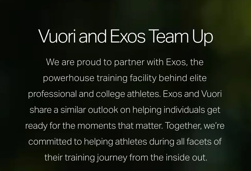 Vuori and Exos Team Up