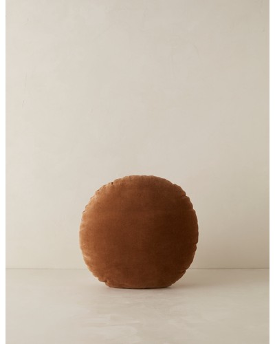 Velvet Round Pillow by Sarah Sherman Samuel-Umber