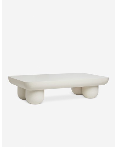 Clouded Rectangle Coffee Table by Sarah Sherman Samuel - Matte White