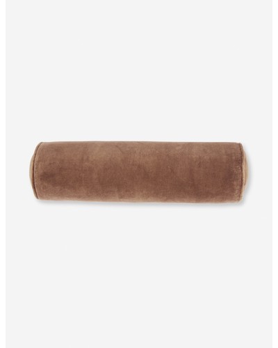 Sabine Velvet Bolster Pillow-Shale Blue