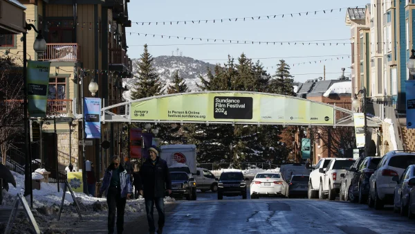 Filmmakers and artists at the 2020 Sundance Film Festival.