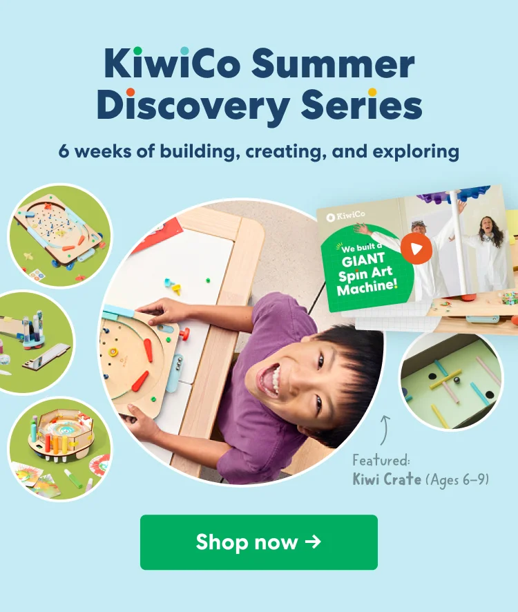 KiwiCo Summer Discovery Series: 6 weeks of building, creating, and exploring. Shop now!