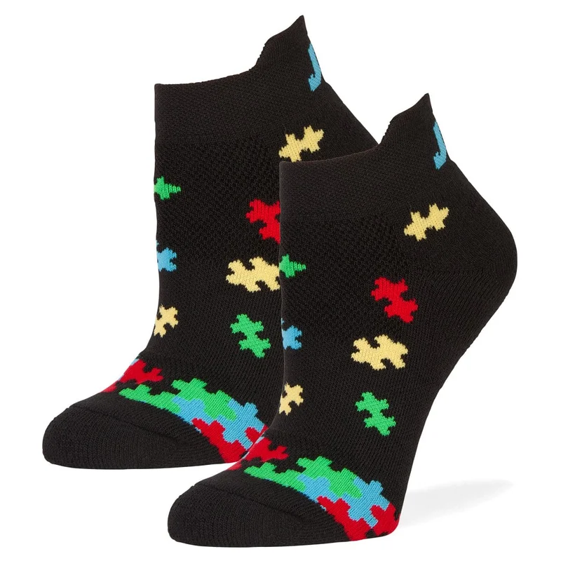 Image of Autism Awareness Puzzle Cascade Lowcut Socks