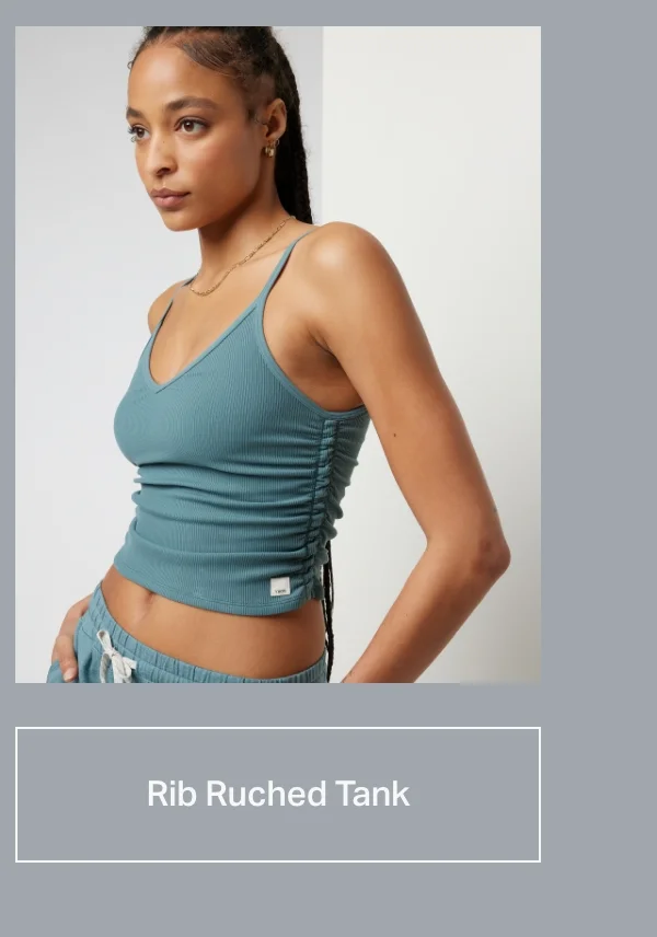 Rib Ruched Tank
