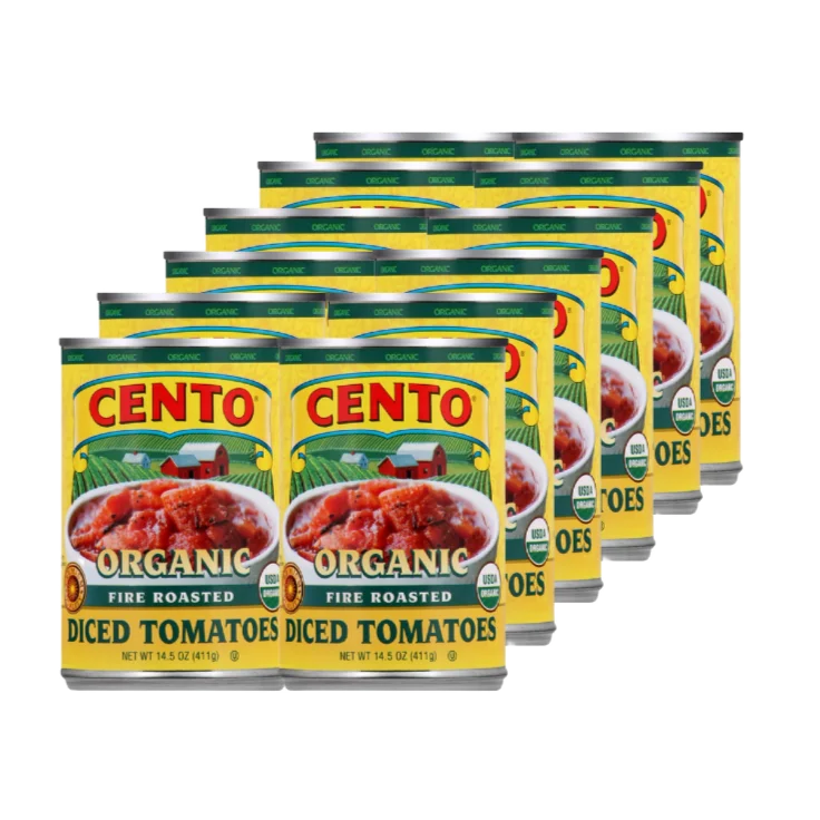 Image of Cento Organic Fire Roasted Diced Tomatoes (12 Pack)