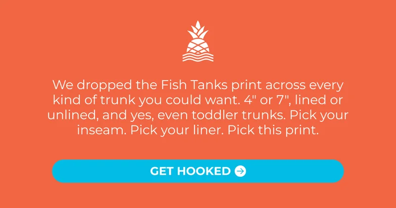 INTRODUCING THE FISH TANKS SWIM TRUNKS