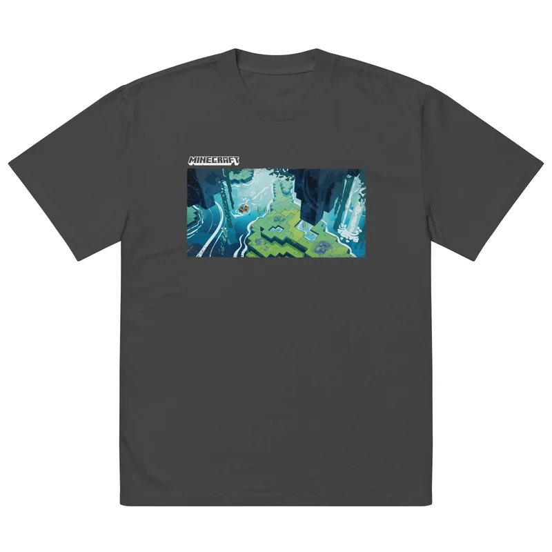 Image of Minecraft Limited Loot Water Cave Oversized Adult T-Shirt