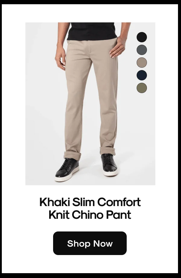 Khaki Slim Comfort Knit Chino Pant