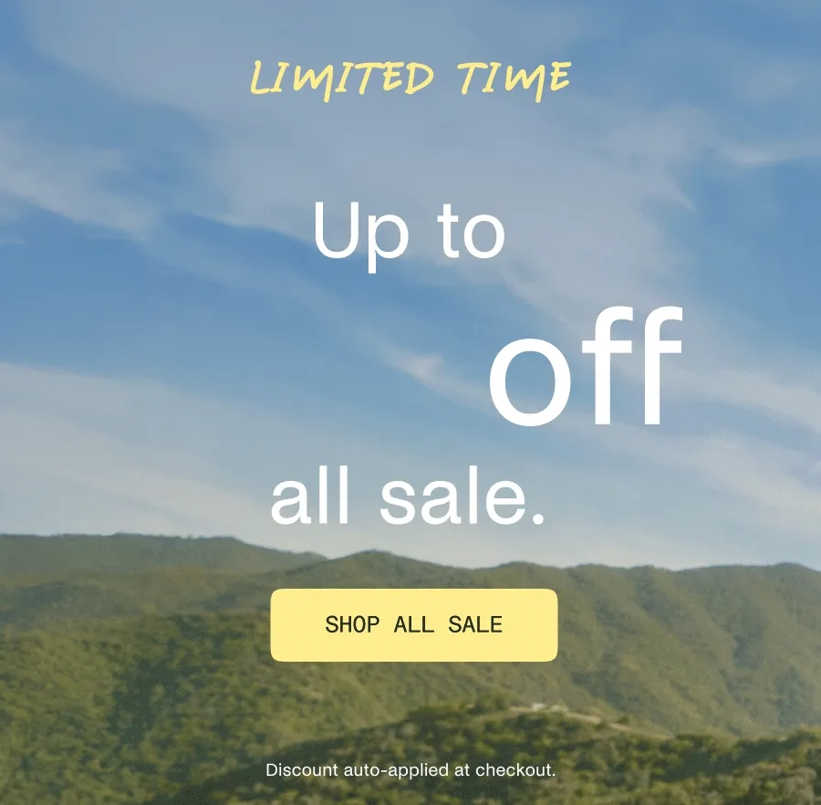 Limited Time: Up to 75% off all sale.