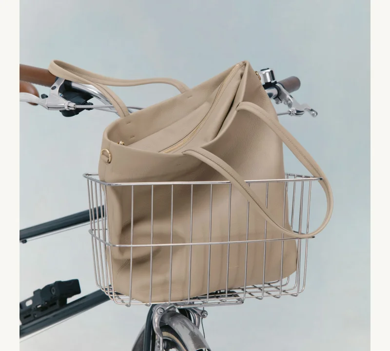 Tall Easy Zipper Tote Stone