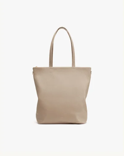 Tall Easy Zipper Tote Stone