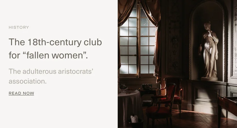 The 18th-century club for “fallen women”. | read now