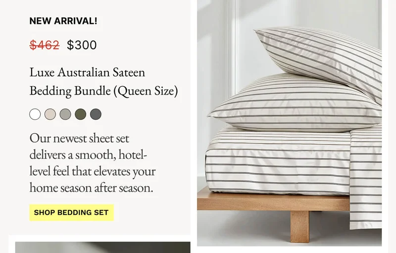 Luxe Australian Sateen Bedding Bundle