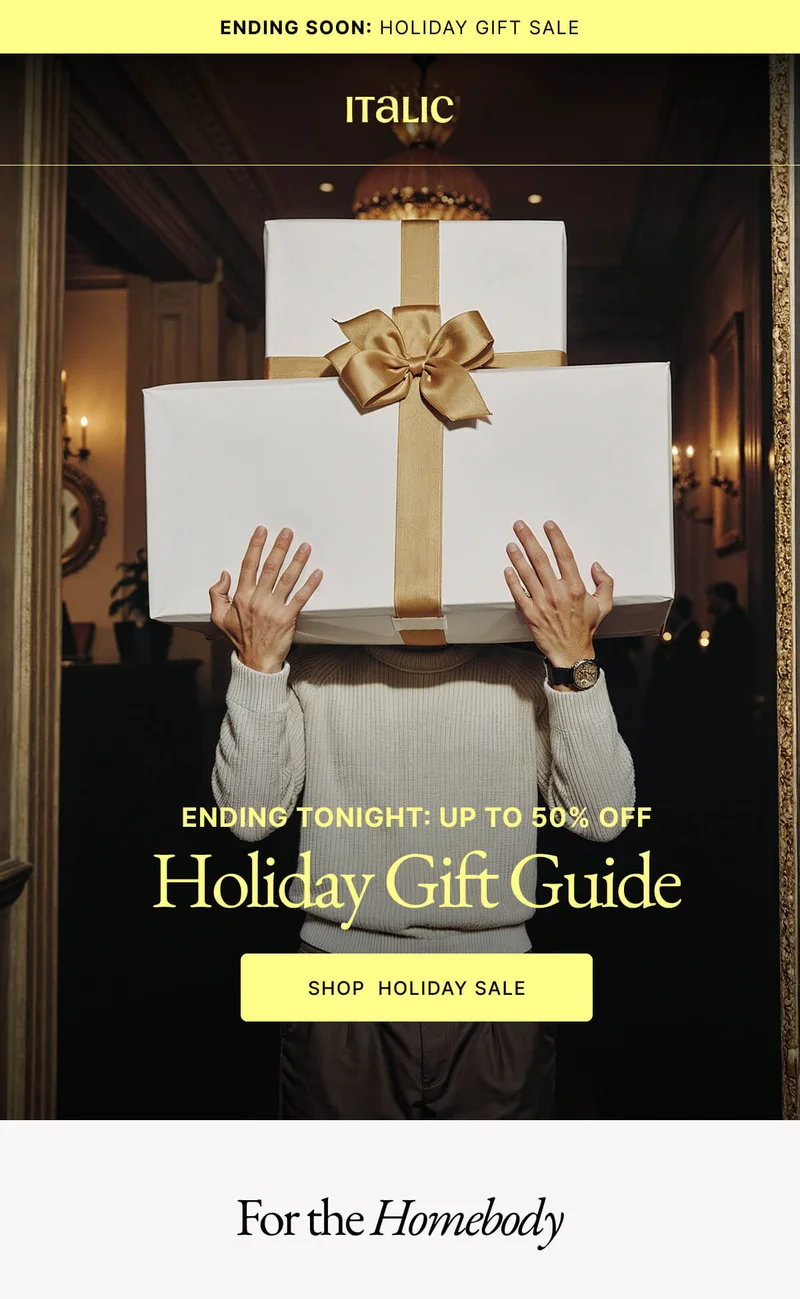 Ending Tonight: Up to 50% OFF | Shop Holiday Sale