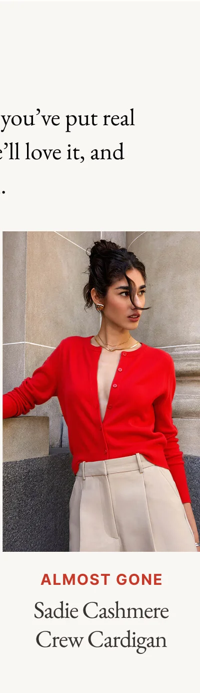 Sadie Cashmere Crew Cardigan
