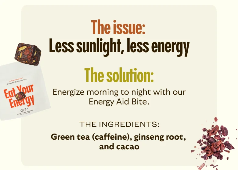 The issue: Less sunlight, less energy