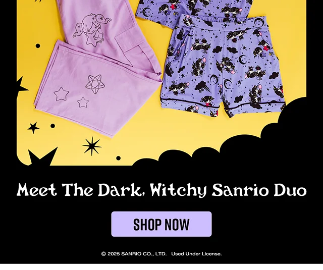 Magical Twin Comets. Meet The Dark, Witchy Sanrio Duo. Shop Now