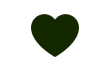 dark green heart